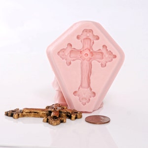 Silicone Rustic Cross Mold Mould for Fondant - Gum Paste - Chocolate - Candy - Clay - Resin - Utee Crafts, Jewelry or Food Mold (758) image 4