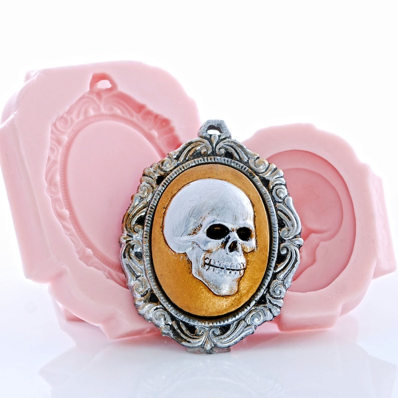 Silicone Molds Skull Day of the Dead Cameo and Cameo Mount - Etsy