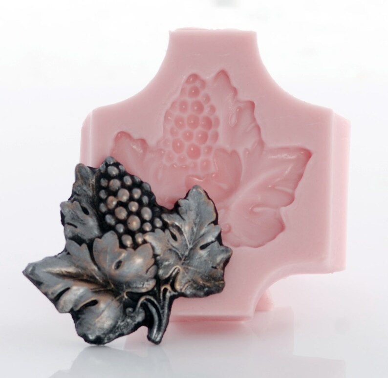 Grape Cluster Leaf Silicone Mold Food Safe Mold Fondant Etsy