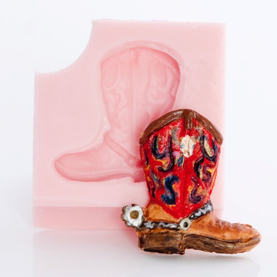 Moule Silicone Bottes De Cowboy - Pour Chocolat, Gâteaux, Résine - 5.4x4.6cm