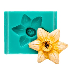 Narzisse Cabochon Silikonform für Schmuck, Kunsthandwerk, Scrapbooking verwenden mit Polymer Clay, Wachs, Seife, Epoxidharz und mehr (511)