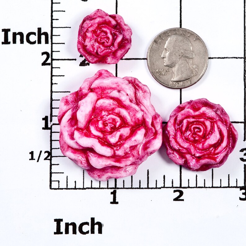 Cabbage Rose Silicone Molds Set of 3 Fondant Gumpaste Etsy