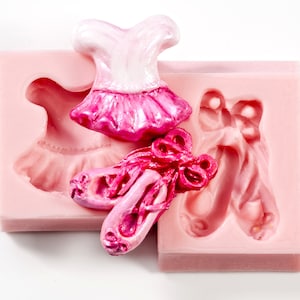 Ballet silicone mold set - fondant mold, resin mold, candy mold, chocolate mold, jewelry mold, polymer clay mold, wax mold (236)