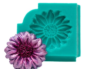 Flower Silicone Mold make your own cabochons, cupcake toppers, cake decorations using this flexible mold (515)