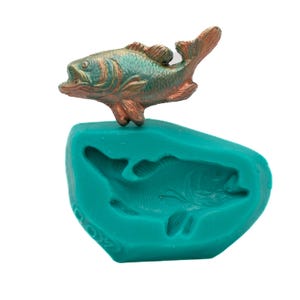 Silicone Mold Fish - Food Safe Fondant Chocolate Candy Gum Paste Mold - Jewelry Resin Metal Clay Fimo Mod Podge Melt Sculpey Mold (400) image 2