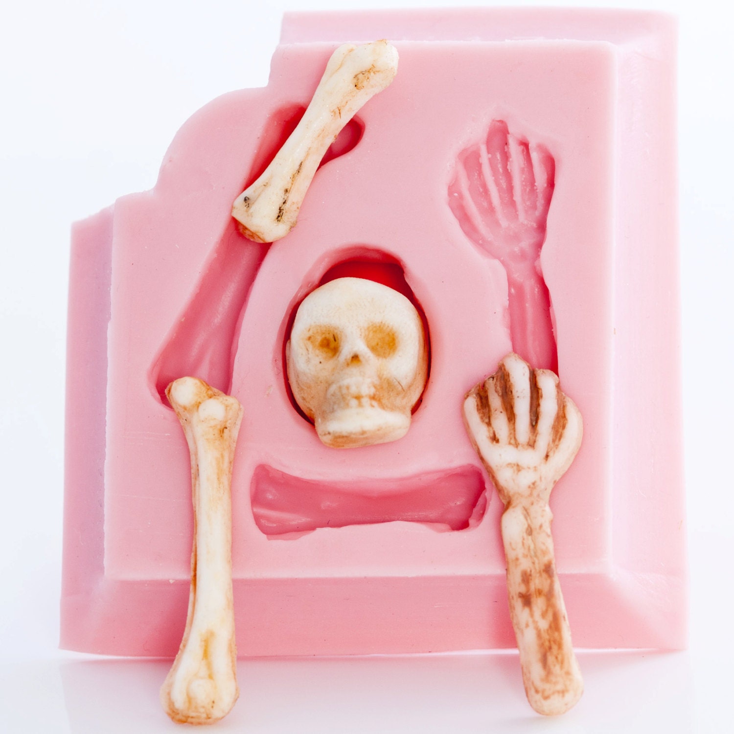 1pc Halloween Skull skeleton Chocolate Silicone Molds for DIY Cake