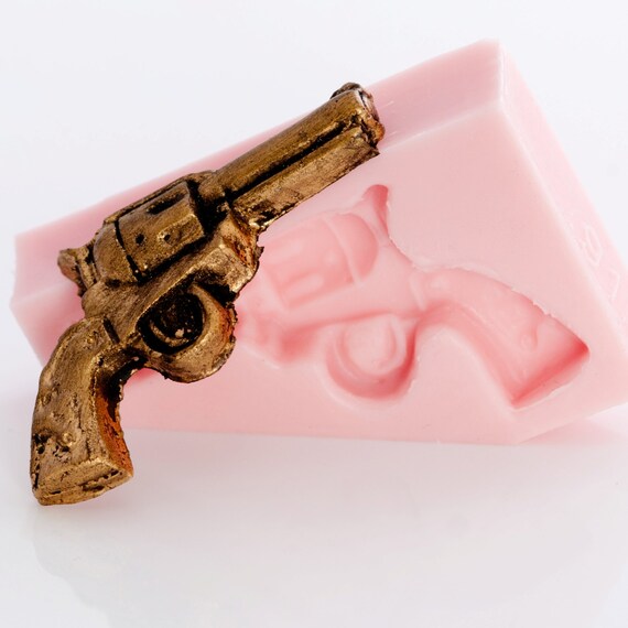 Shotgun gun Silicone Mold Food clay Cake wax decoration soap cupcake topper FDA