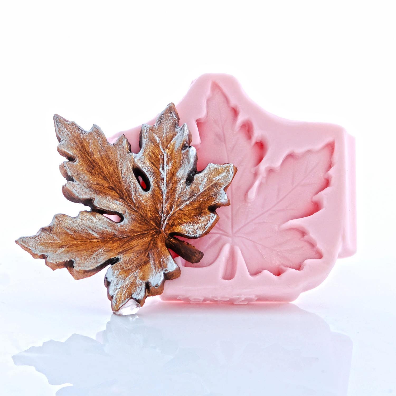 6 Pcs Autumn Candy Molds Maple Leaf Silicone Chocolate Lollipop Baking