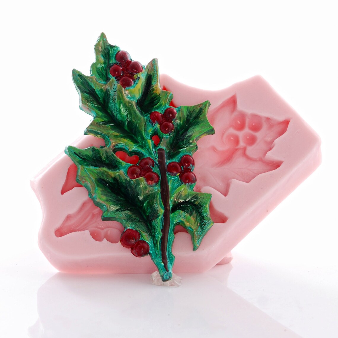Holly Leaf Silicone Mold Flexible Food Safe Mold Fondant Etsy