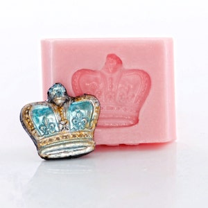 Silicone Crown Mold Flexible Easy To Use With Fondant, Chocolate, Candy, Butter, Cream Cheese Mints, Resin, Polymer Clay Epoxy Clay  (857)