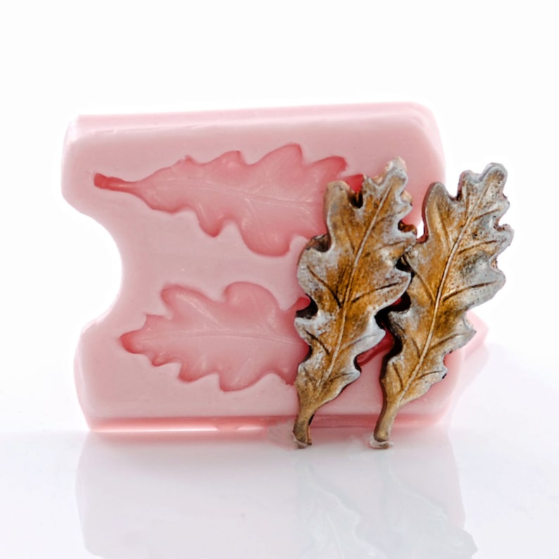 Silicone Mold Oak Leaf Flexible Mold Resin Polymer Clay Etsy