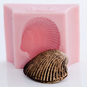 Sea shell Mold - Casting - Soap - Wax - Resin - Polymer Clays - Paper Clays - Resin Clay - Made Easy with this Flexible Silicone Mold (827)