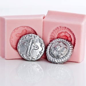 Western Concho Silicone Mold Set - jewelry molds, resin molds, polymer clay molds, ice resin molds (221)