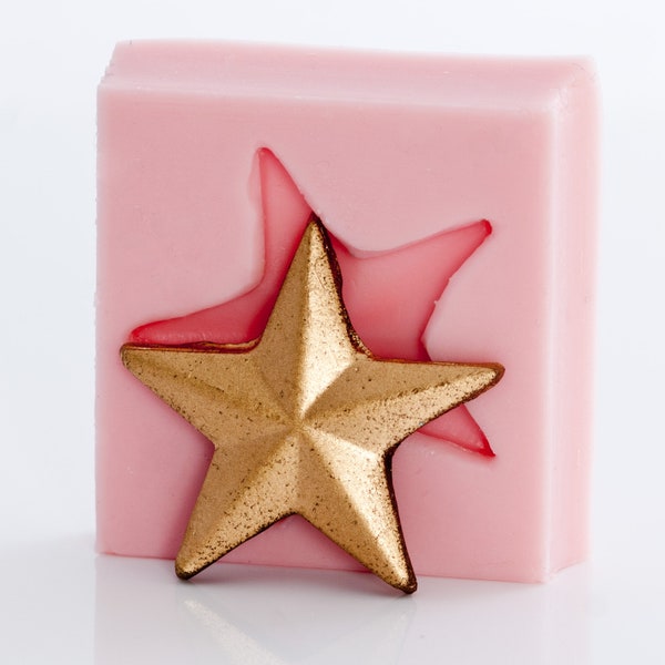 Star silicone mold- Chocolate, Candy, Fondant, Resin, Epoxy, Clay mold.  Flexible Silicone Mold Handmade in the USA.  (917)