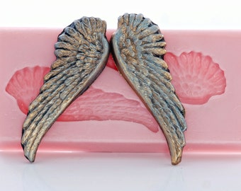 Small  Angel Wing Silicone Mold Made From Food Safe Silicone Fondant Gum Paste Chocolate Craft Mold For Resin Polymer Clay Metal Clay (846)