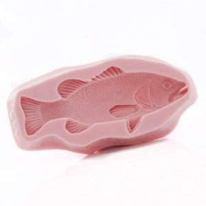 Silicone Fish Mold Food Safe Chocolate Candy Fondant Ice Mold Flexible Soap Candle Wax Resin Polymer Clay Mold 5 & 3/8th inches long 408 image 3