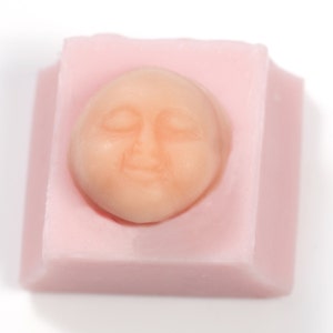 Face silicone mold for crafts, resin casting, polymer clays, plaster, original design flexible mold 522 image 3