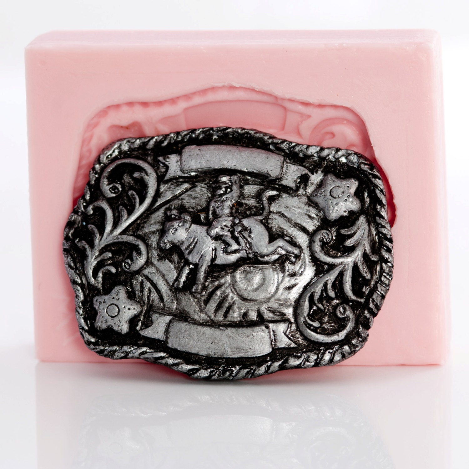 Mold western Belt Buckle mold Cowboy Bull Riding Belt Buckle Etsy