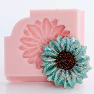 Flower Silicone Mold make your own cabochons, cupcake toppers, cake decorations using this flexible mold (515)
