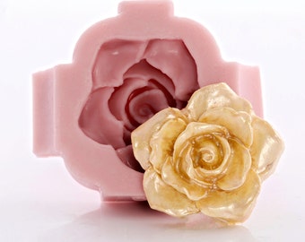 Silicone Rose Mold - Soap Mold - Candle Mold - Resin Mold - Clay Mold - Food Safe Mold - Fondant Mold - Chocolate Mold - Sugar Mold  (539)