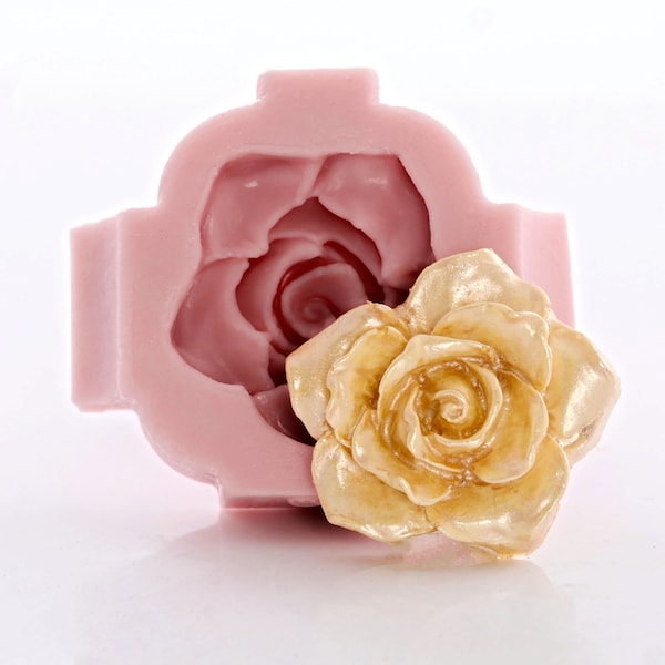 Silicone Rose Mold - Soap Mold - Candle Mold - Resin Mold - Clay Mold - Food Safe Mold - Fondant Mold - Chocolate Mold - Sugar Mold  (539)