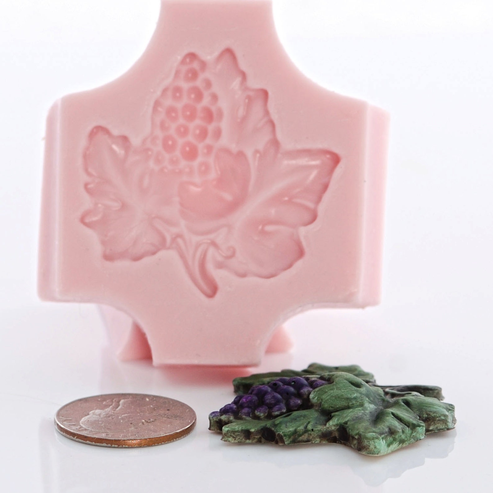 Grape Cluster Leaf Silicone Mold Food Safe Mold Fondant Etsy
