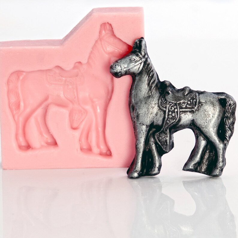 Silicone mold cowboy horse mold resin polymer clay PMC Etsy