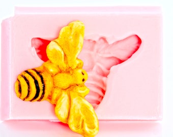 Bee Mold - Silicone Flexible Mold - Resin Mold - Polymer Clay Mold - PMC Mold - Flexible Mold - Jewlery Mold (802)