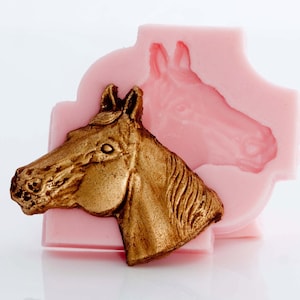 Horse mold - made from food grade flexible silicone - chocolate mold - fondant mold - candy mold - polymer clay mold - jewelry mold  (923)