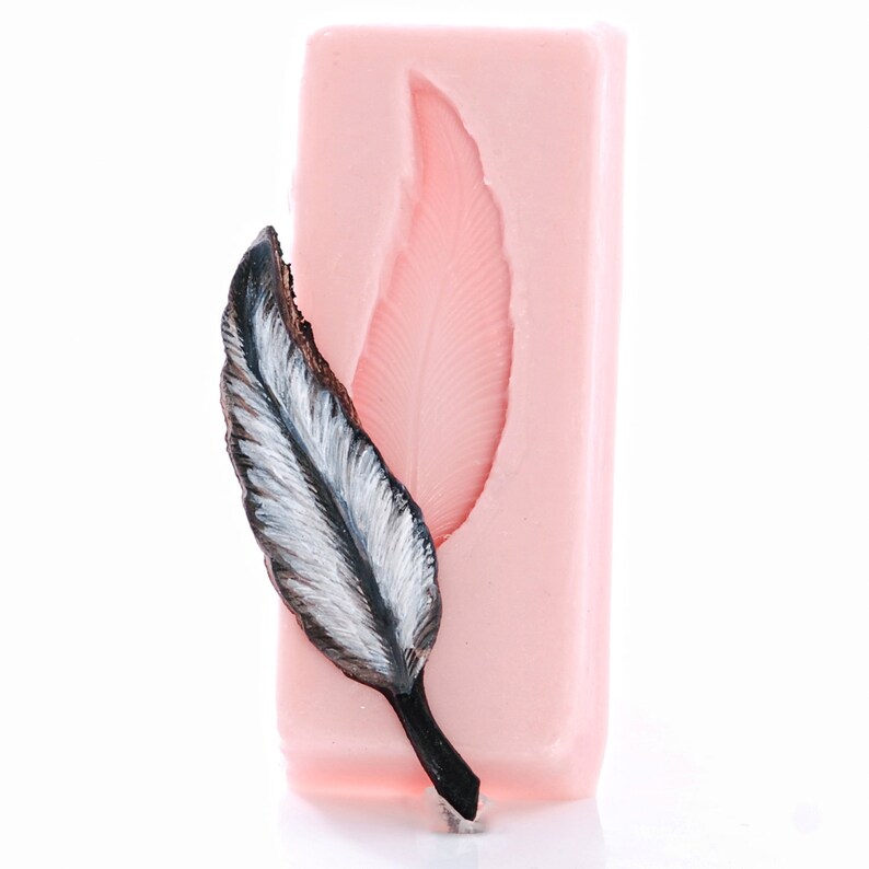 Feather Silicone Mold Mould Food Safe Fondant Sugar Chocolate Candy Butter Cream Cheese Mint Mould Jewelry Resin Polymer Clay PMC Mold 715