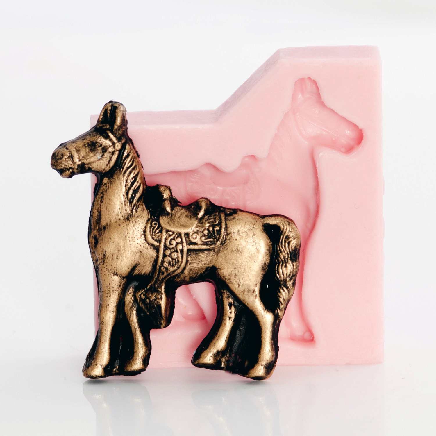 Silicone mold cowboy horse mold resin polymer clay PMC Etsy