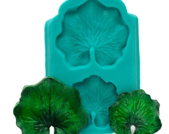 Mold Silicone Lily Pad Leaf Mould - Food Safe Fondant Mold - Chocolate Mold - Candy Mold - Sugar Mold - Resin Mold - Polymer Clay Mold (767)