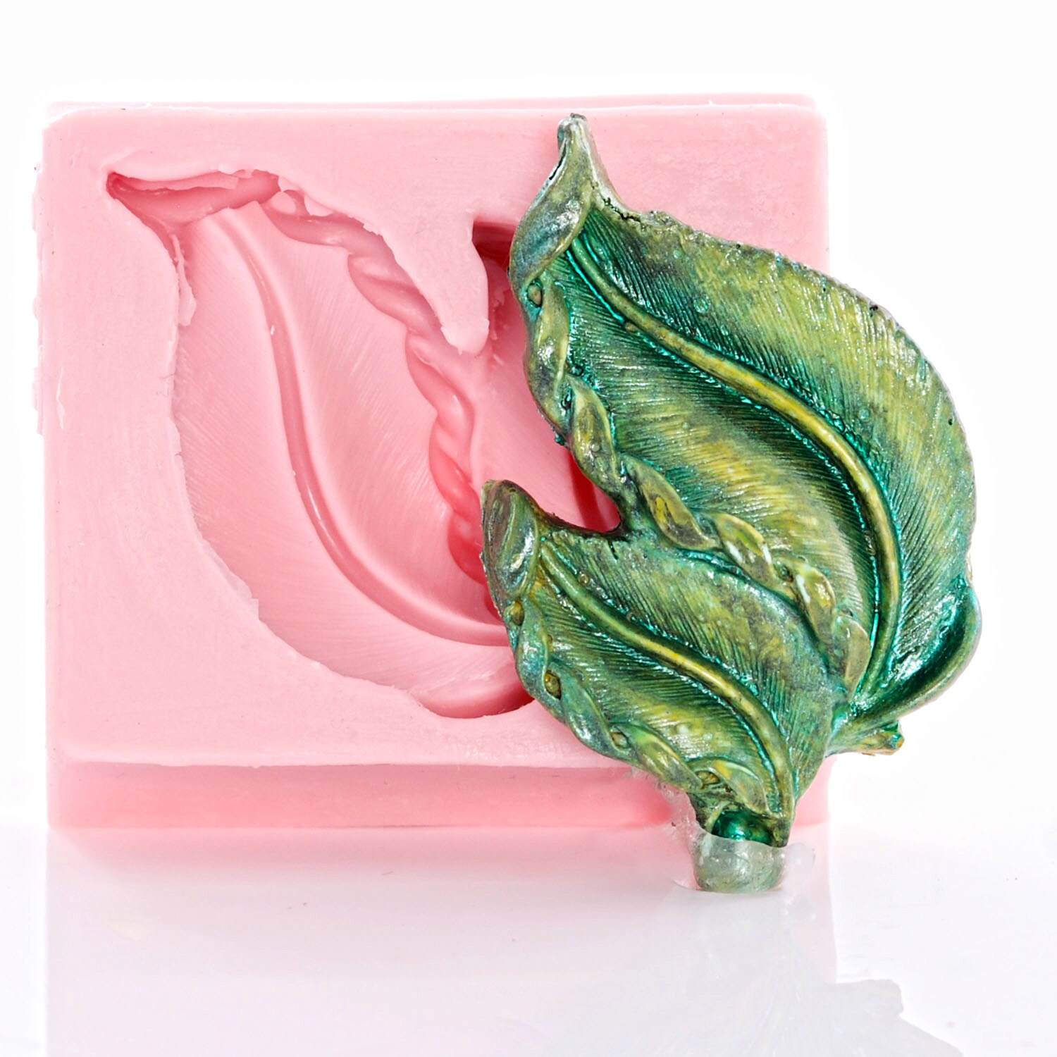 Resin Leaf Mold Metal Clay Cabochon Leaf Mold Flexible Etsy