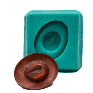 Cowboy Hat Mold - Resin cowboy hat mold - clay push mold - fondant - candy mold - western cake decorating mold - cowboy jewelry mold  (915)