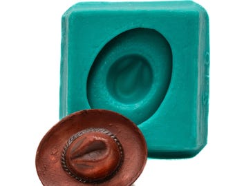 Cowboy Hat Mold - Resin cowboy hat mold - clay push mold - fondant - candy mold - western cake decorating mold - cowboy jewelry mold  (915)
