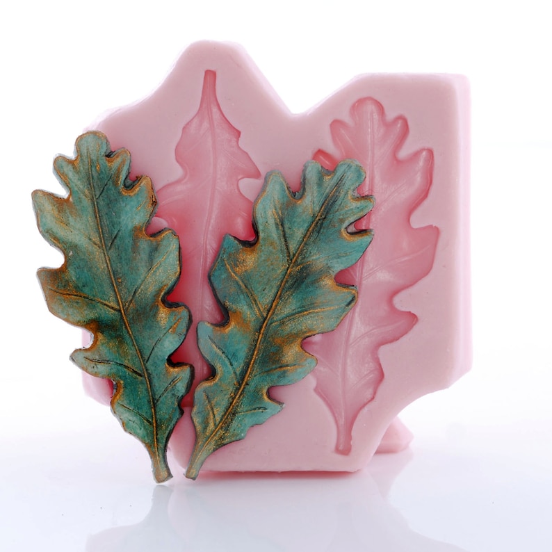 Large Oak Leaf Silicone Mold Food Safe Flexible Mold Fondant Etsy