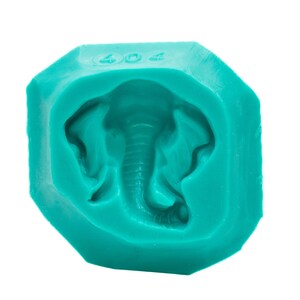 Molde flexible de silicona con forma de elefante para arcilla polimérica, resina, jabón, cera, yeso, papel, metal, cabujones, joyería, scrapbooking y más (404) imagen 4