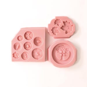 Vintage Button Mold Set (IMPERFECT/SLIGHT DEFECT) Flexible Food Grade Silicone Molds - resin, glass, clay, chocolate, mint, wax mold (S9)