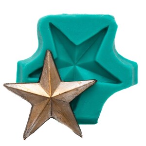 Silikonform Stern - Lebensmittelechter Fondant, Blütenpaste, Schokolade, Süßigkeiten - Harz, Polymer Clay, Mod Podge Melts, Utee, Seife einbinden (964)