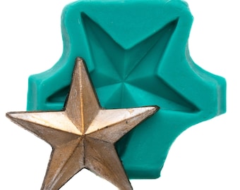 Mold Silicone Star Mould - Food Safe Fondant, Gum Paste, Chocolate, Candy - Resin, Polymer Clay, Mod Podge Melts, Utee, Soap Embed   (964)