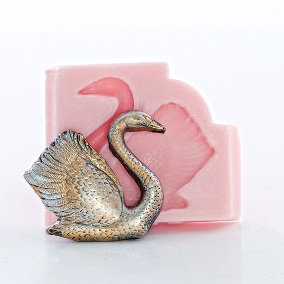 Swan Silicone Mold Jewelry Epoxy Clay Polymer Clay Resin Metal Clay Food  Safe Fondant Candy Chocolate Mold Flexible Easy to Use 852 