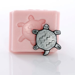 Southwestern Turtle Tortoise Silicone Mold Jewelry Cabochon Resin Metal Clay Sculpey Fimo Food Safe Fondant Candy Flexible Mold Mould (833)