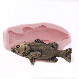 Silicone Fish Mold Food Safe Chocolate Candy Fondant Ice Mold Flexible Soap Candle Wax Resin Polymer Clay Mold 5 & 3/8th inches long 408 image 9