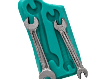 Wrench Tool Silicone Mold - Food Safe Fondant, Chocolate Candy, Gum Paste Mold - Craft Resin, Polymer Clay, Metal Clay Mold (567)