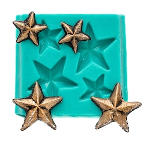 Silikonform Stern - Gießform Stern einfach mit Harz, Ton, Metal Clays zu verwenden, Schmuck und Kunsthandwerk herstellen - Fondant, Blütenpaste (902)