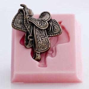 Western Saddle Food Mold - Fondant saddle mold - food safe western cake decoration mold - candy - jewelry resin - clay mold (921)