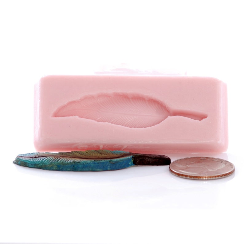 Feather Silicone Mold Mould Food Safe Fondant Sugar Chocolate Candy Butter Cream Cheese Mint Mould Jewelry Resin Polymer Clay PMC Mold 715