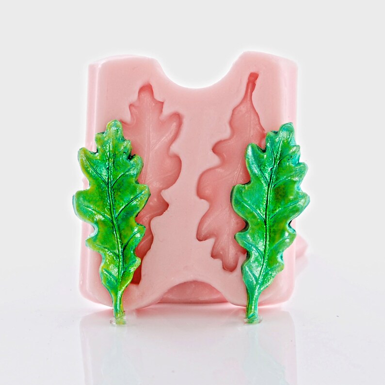 Silicone Mold Oak Leaf Flexible Mold Resin Polymer Clay Etsy