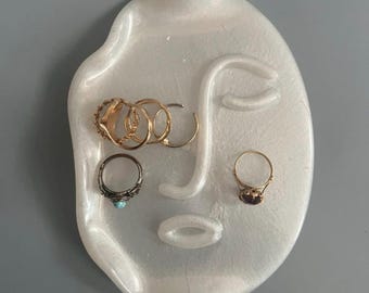Decor White Mask Trinket Tray