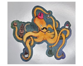 Oc-Tiki-Pus Sticker